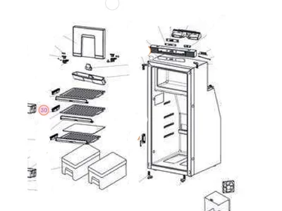 Hűtőrács rögzítő - T2090