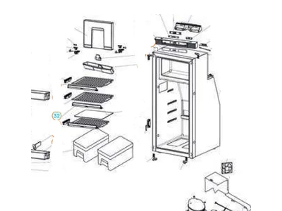 Hűtő kiesésgátló elem - T2090