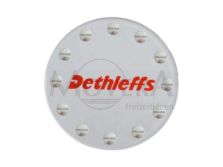 (M9986518) Porvédő 15 és 16 colos felnihez, Dethleffs felirat, 70 mm-es furatba