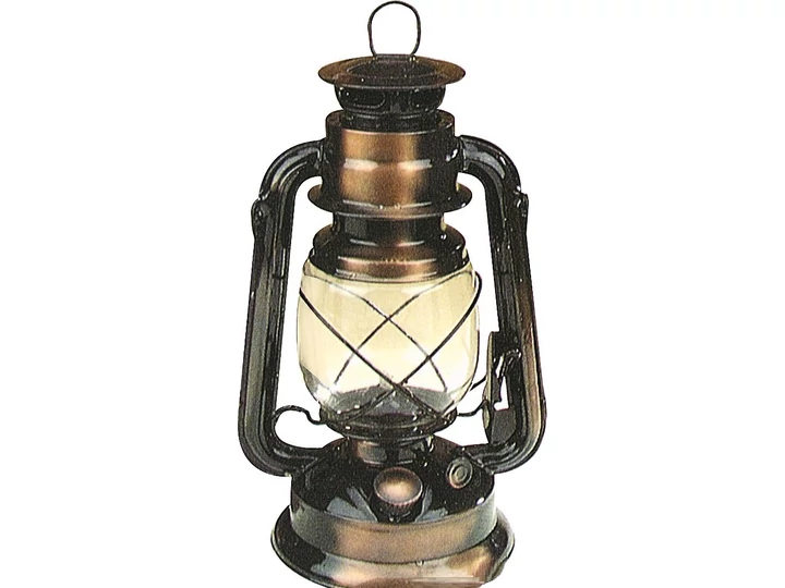 Petróleumlámpa antik réz, 25 cm
