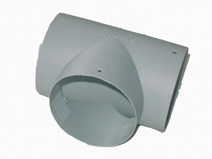 T-idom Ø 65/72 mm-es fűtéscsőhöz, hamuszürke