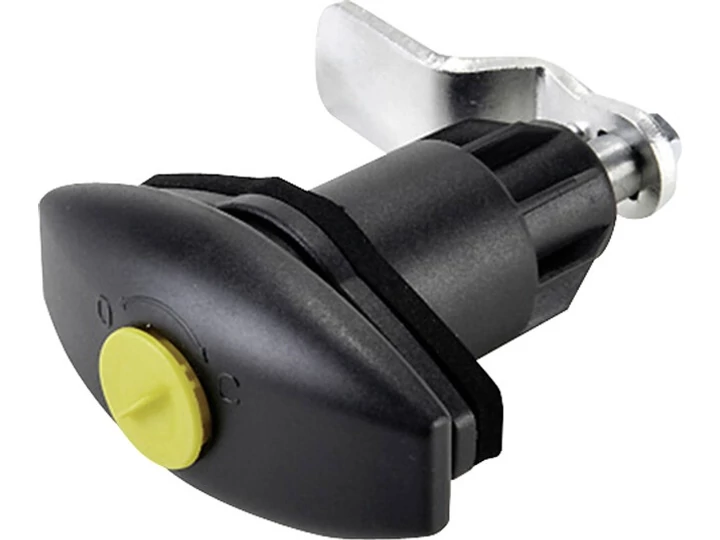 Rakodótér ajtózár, fekete, zárbetét és kulcs nélkül