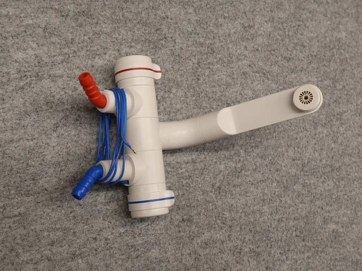 Keverőcsap kerámiabetéttel és mikrókapcsolóval fehér színben Keverőcsap kerámiabetéttel és mikrókapcsolóval fehér színben