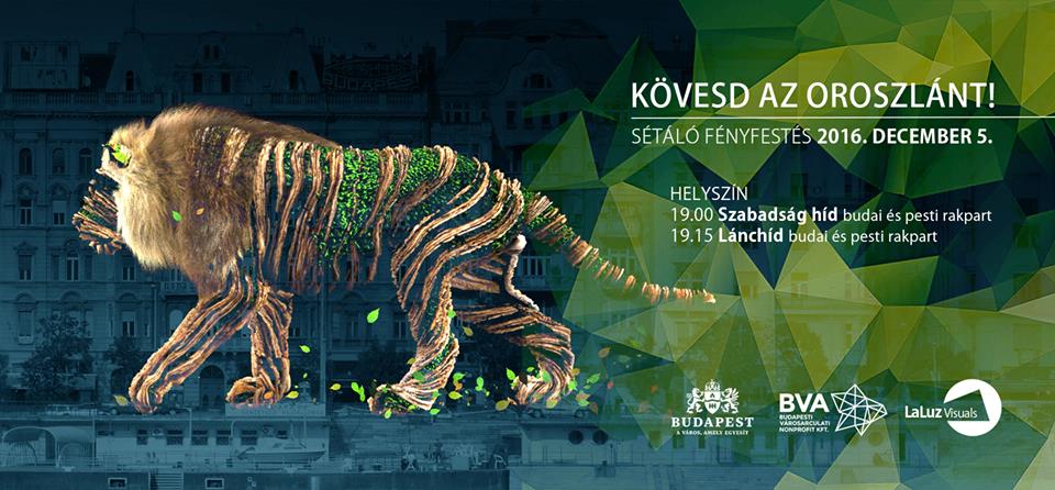 Kövesd az Oroszlánt! Sétáló fényfestés Budapesten