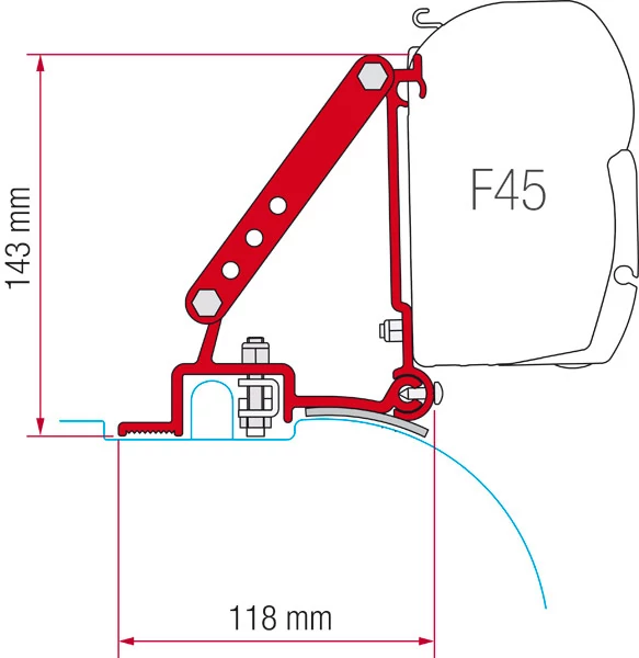 Fiamma adapter Ducato/Jumper/Boxer magasított tetős (High Roof)