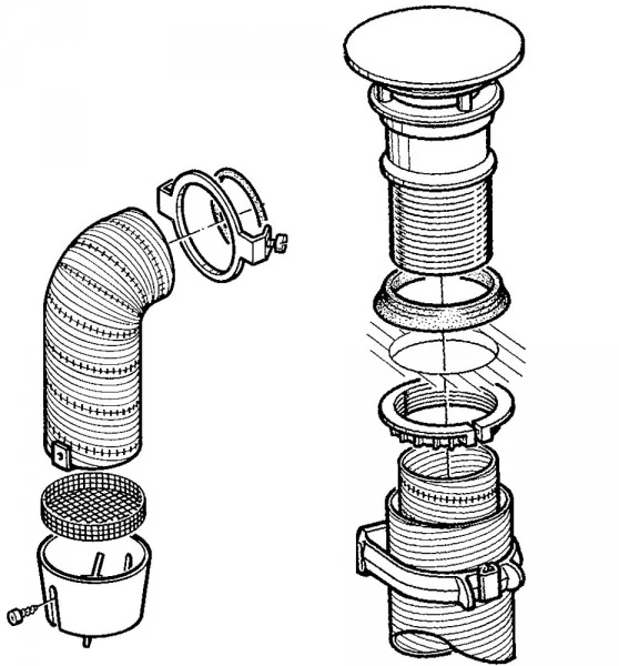 Tető égéstermék elvezető készlet - Truma