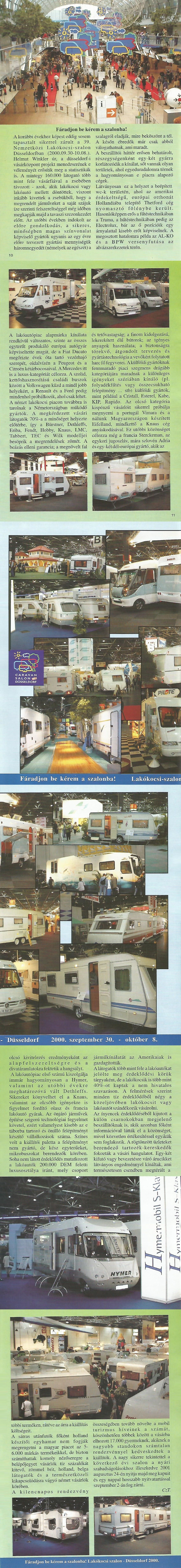 Karavándor magazin 2000. Tél, Lakókocsi szalon Düsseldorf 2000