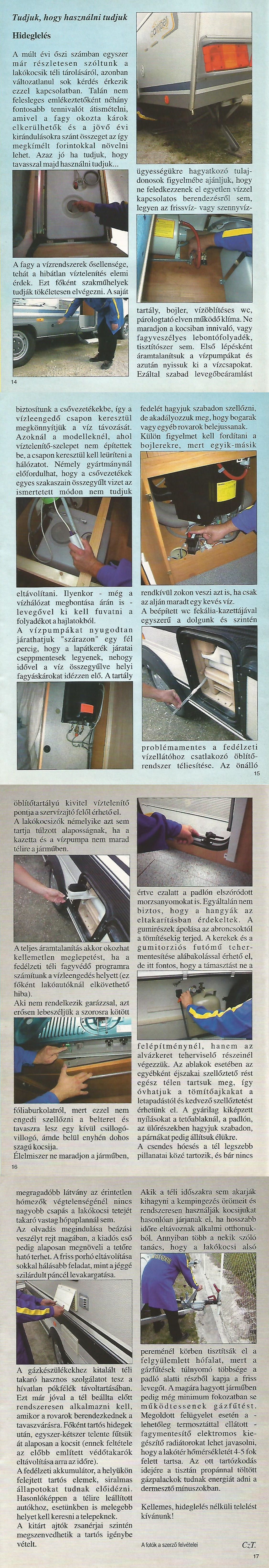 Hírek Karavándor magazin 2001. Ősz, Tudjuk, hogy használni tudjuk