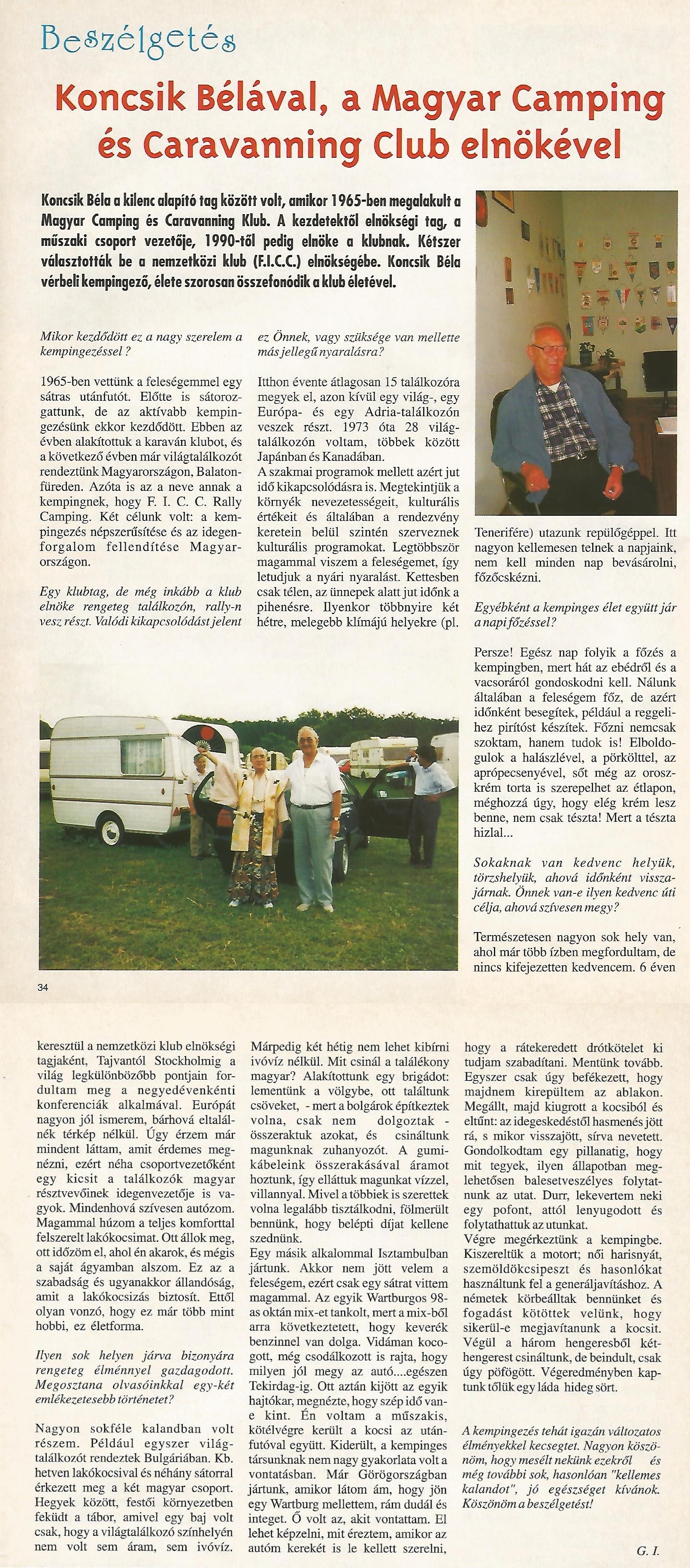 Beszélgetés - Koncsik Bélával