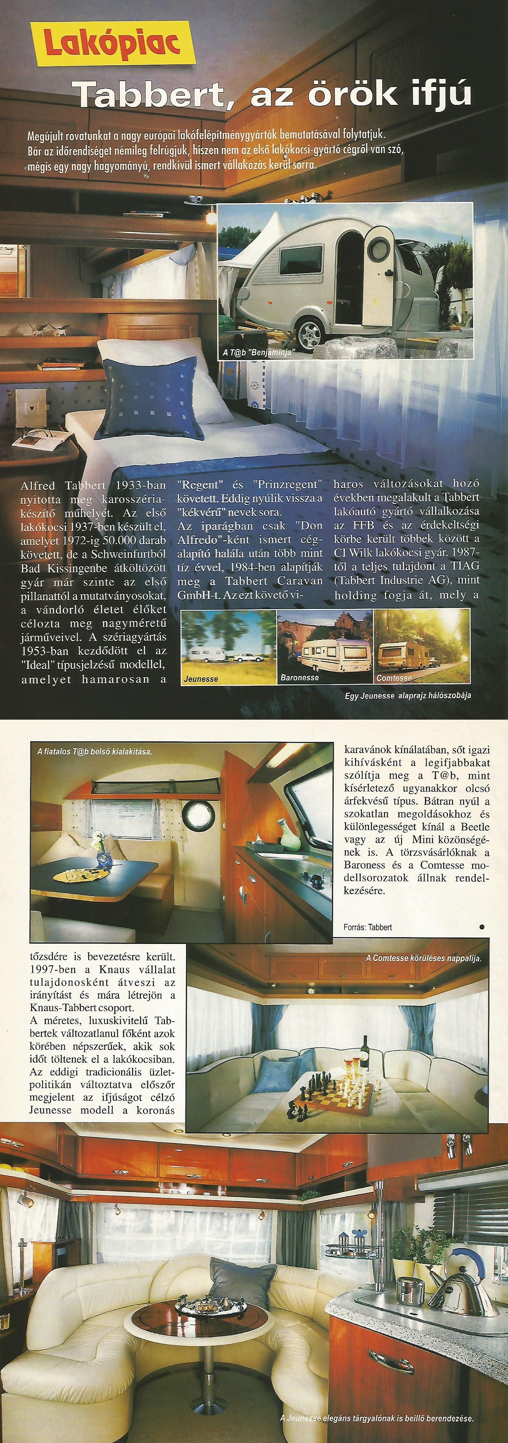 Karavándor magazin 2002. Tavasz, Lakópiac - Tabbert az örök ifjú