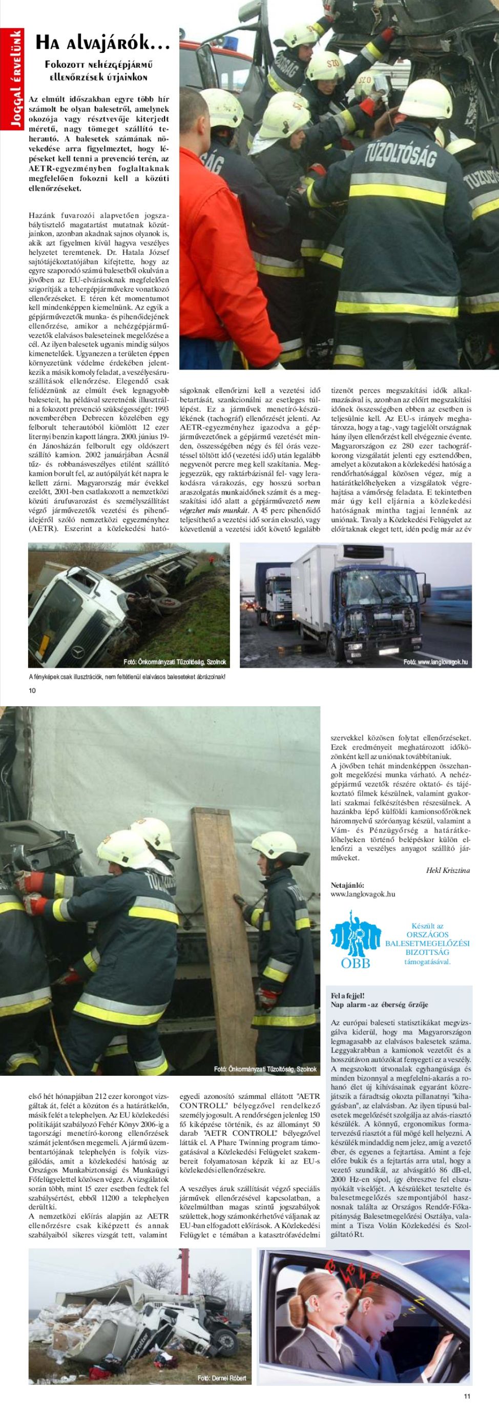 Karavándor magazin 2003. Tél, Joggal érvelünk
