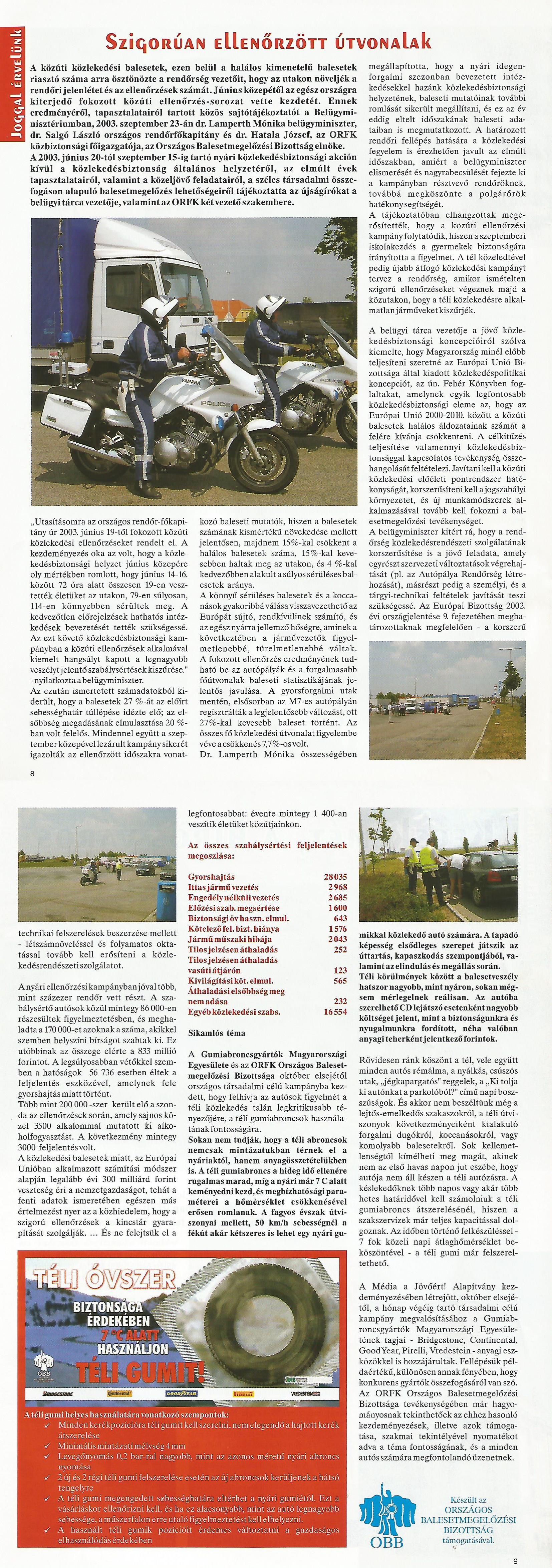Karavándor magazin 2003. Ősz, Joggal érvelünk
