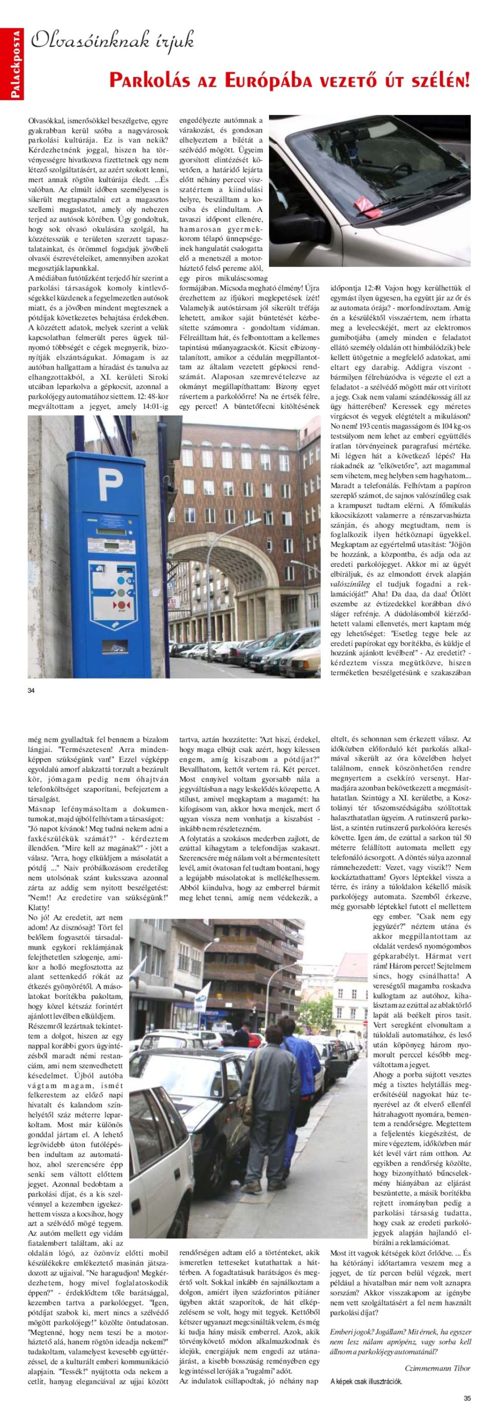 Karavándor magazin 2003. Nyár, Palackposta - Olvasóinknak írjuk