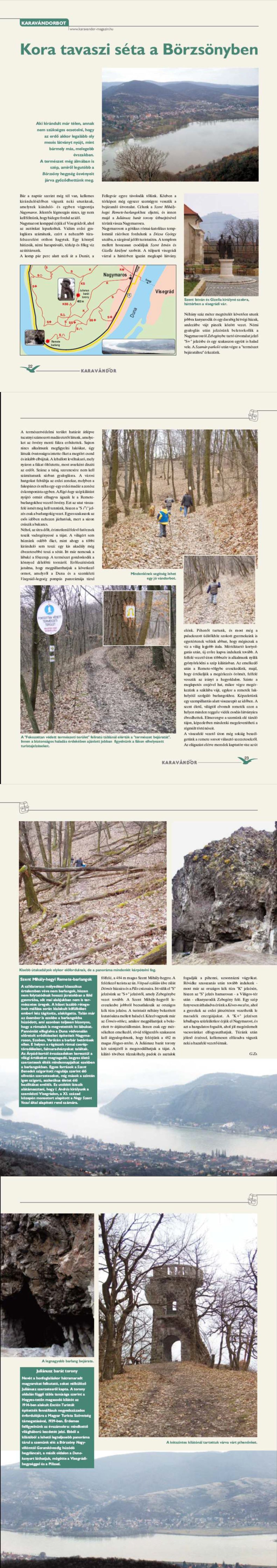 Karavándor magazin 2004/ 1. szám, Karavándorbot - Kora tavaszi séta a Börzsönyben