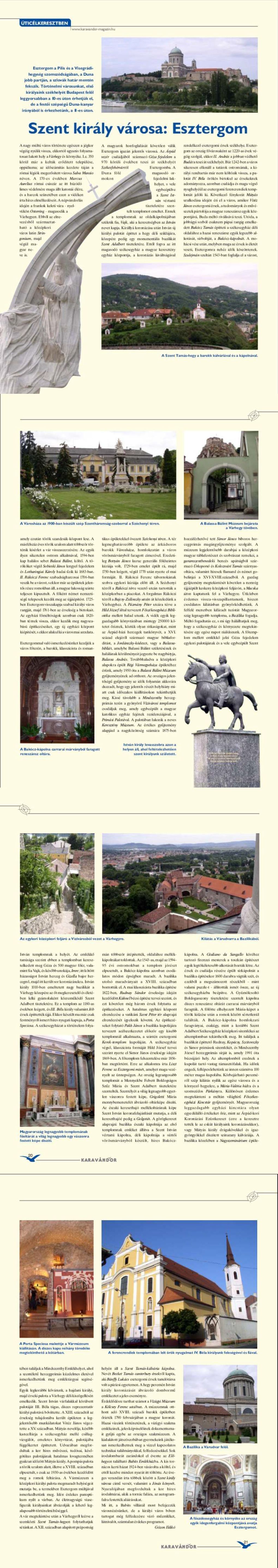 Karavándor magazin 2004/ 4. szám, Úticélkeresztben - Esztergom
