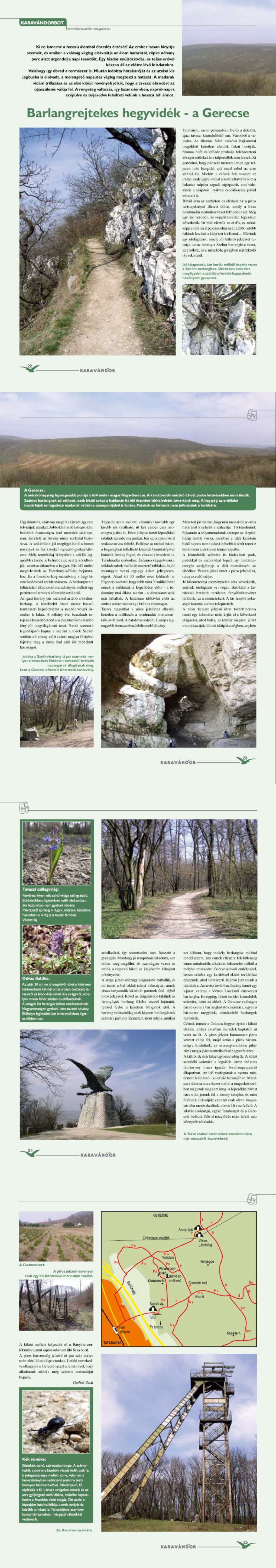 Karavándorbot - barlangrejtekes hegyvidék - a Gerecse