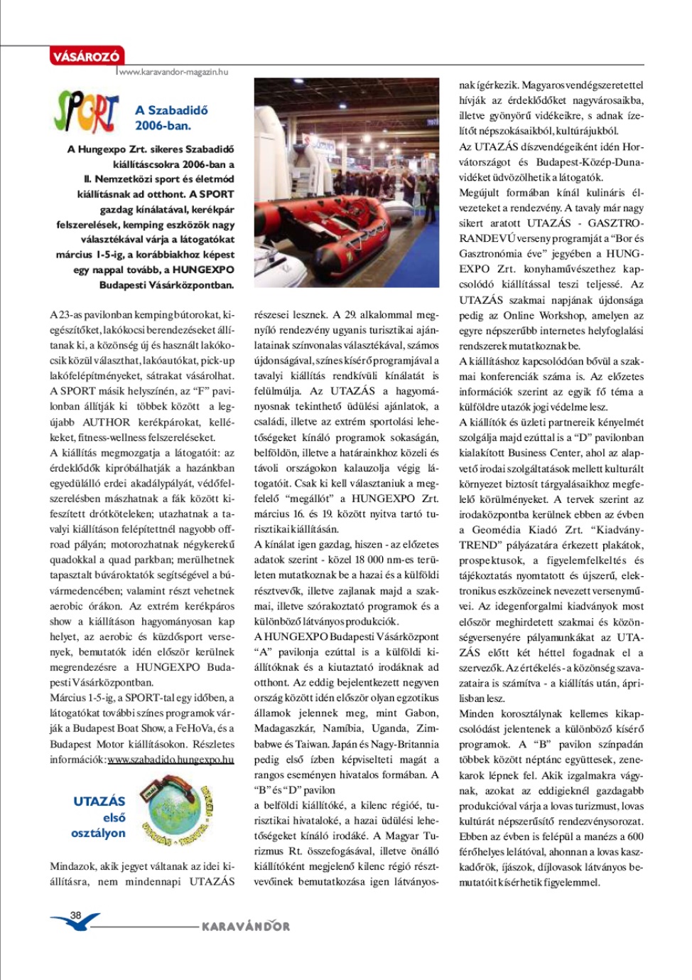 Vásározó - Szabadidő és Utazás Kiállítás 2006