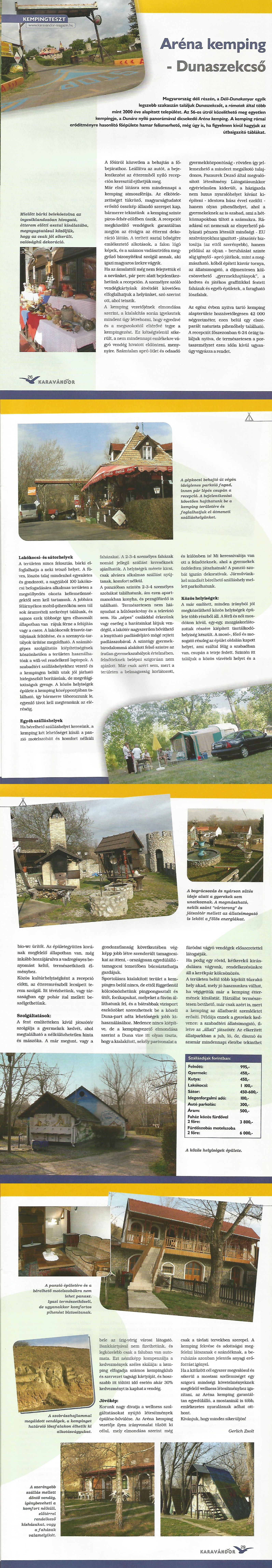Kempingteszt - Aréna Kemping - Dunaszekcső