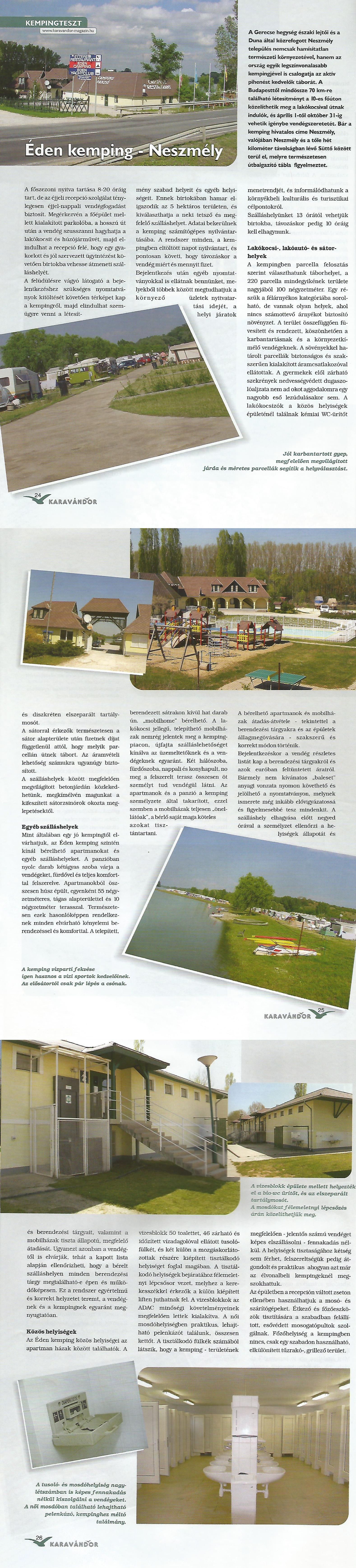 Kempingteszt - Éden Kemping - Neszmély