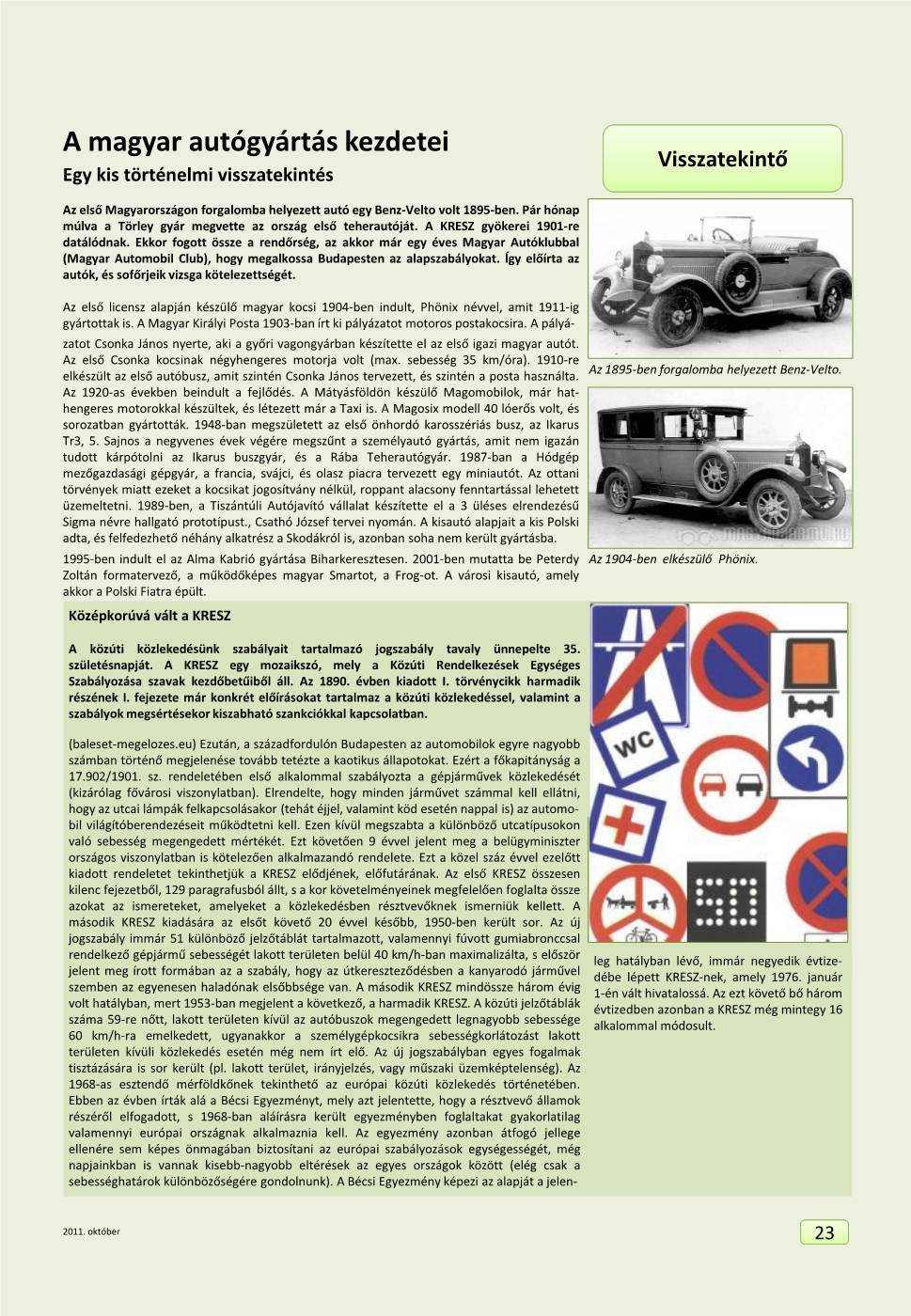 Visszatekintő - A magyar autógyártás kezdetei