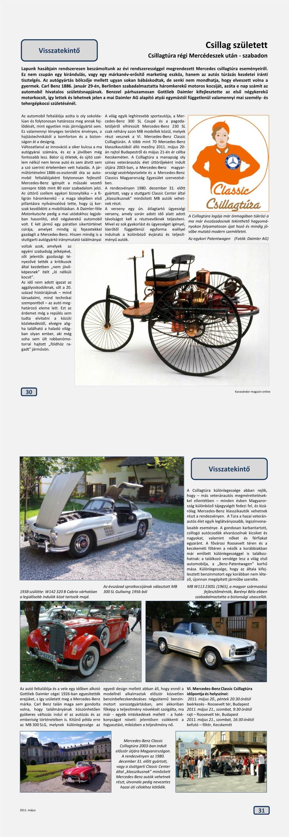 Visszatekintő - Mercedes csillagtúra
