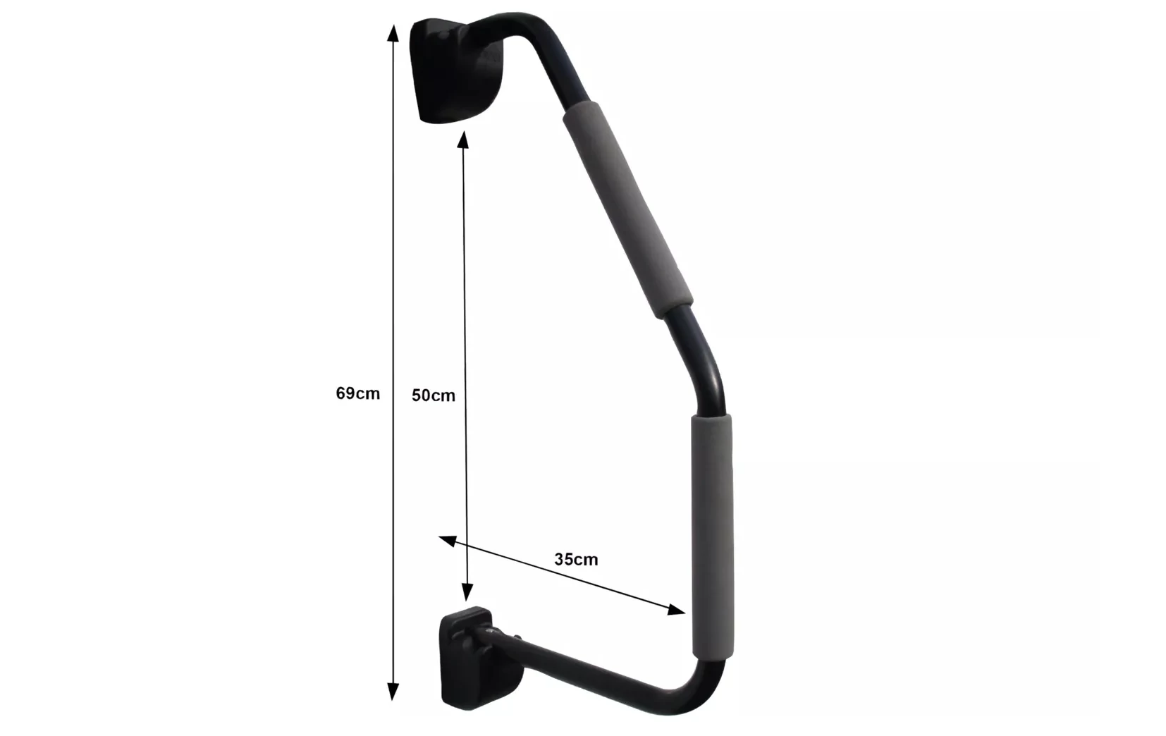 Biztonsági ajtózár magasított fekete korláttal