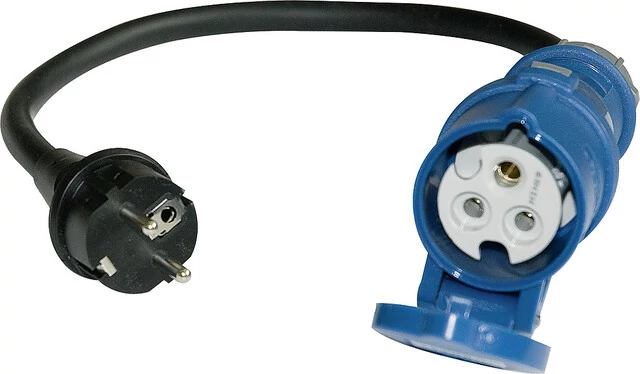Adapter CEE dugalj, Schuko villásdugó, kábel kb. 10-30 cm