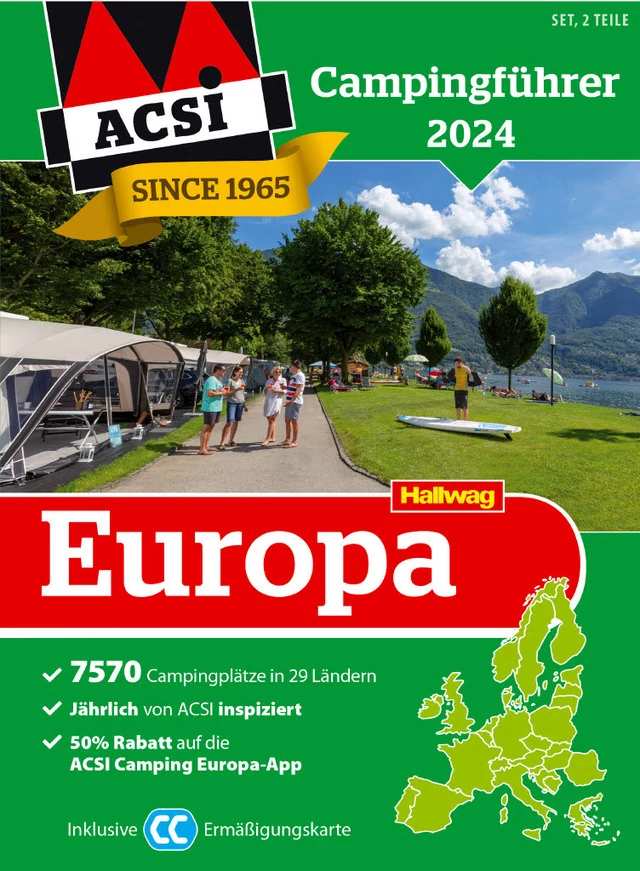 ACSI Kemping Kalauz és CampingCard Európa 2024 - németül